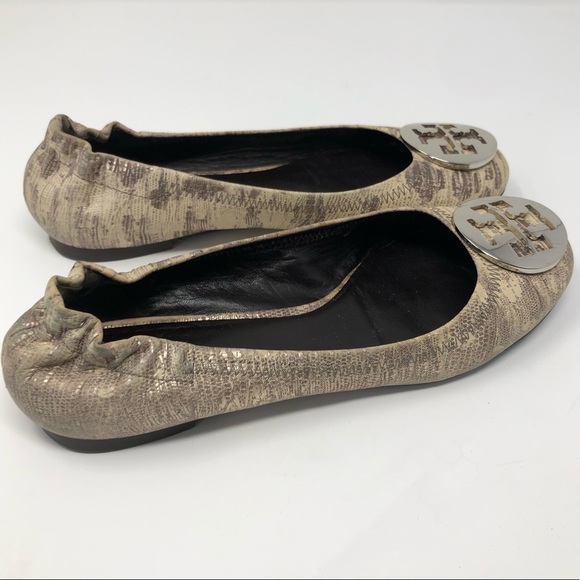 Tory Burch Metallic Reva Flats - Picture 4 of 7